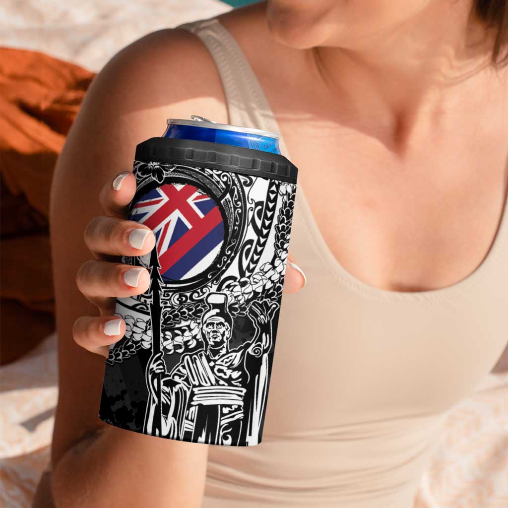 Hawaii King Flag 4 in 1 Can Cooler Tumbler Hawaiian Maile Lei - Polynesian Pride