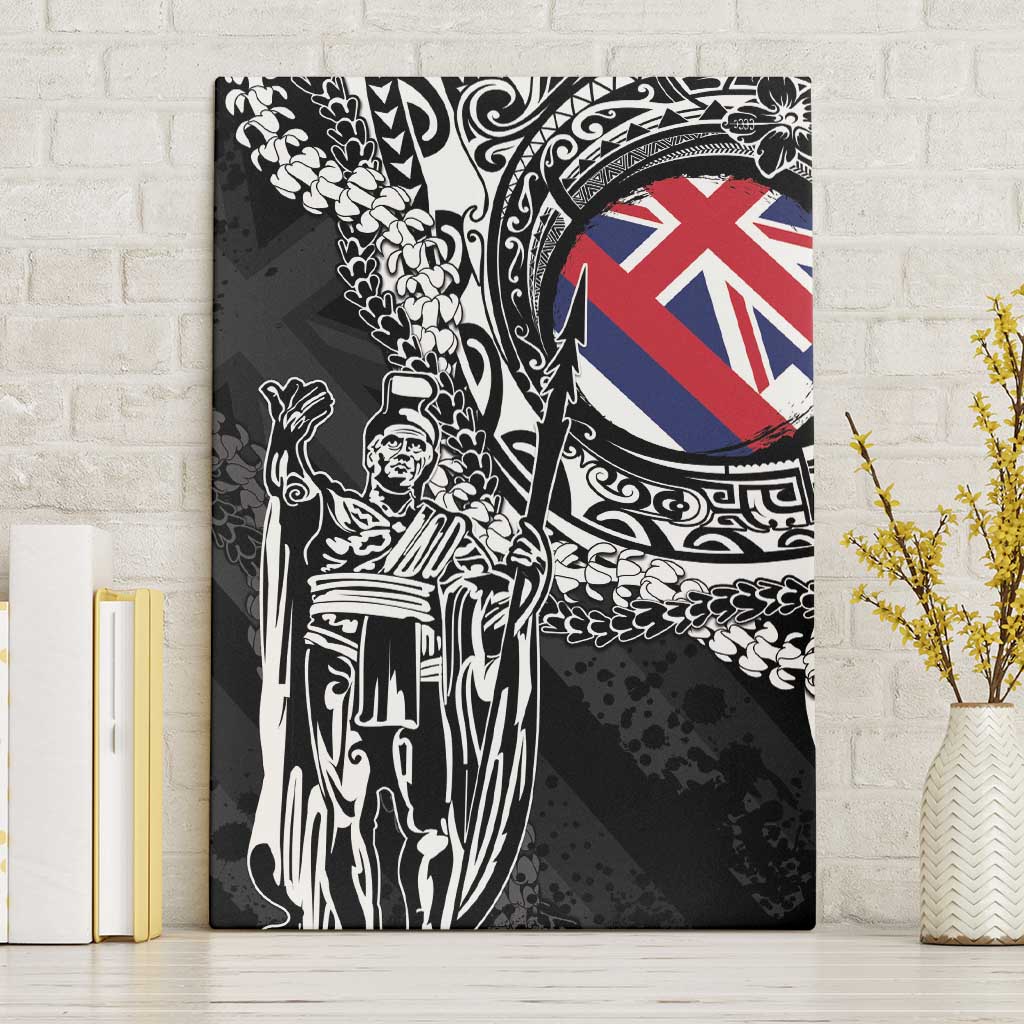 Hawaii King Flag Canvas Wall Art Hawaiian Maile Lei - Polynesian Pride