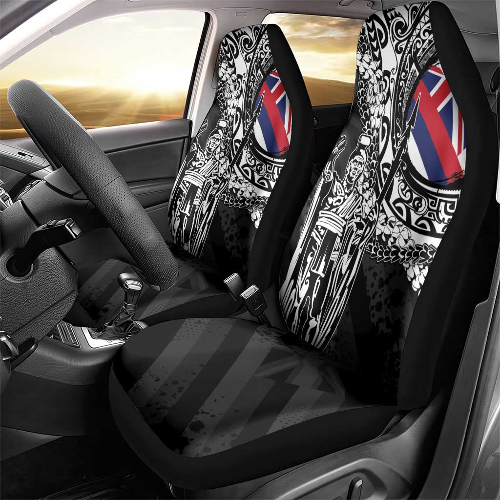 Hawaii King Flag Car Seat Cover Hawaiian Maile Lei - Polynesian Pride
