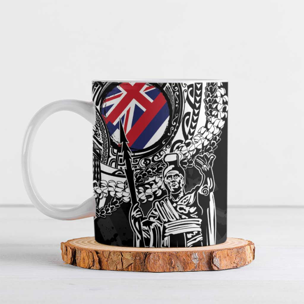 Hawaii King Flag Ceramic Mug Hawaiian Maile Lei - Polynesian Pride