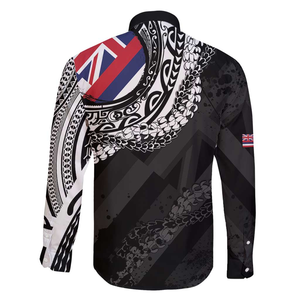 Hawaii King Flag Family Matching Long Sleeve Bodycon Dress and Hawaiian Shirt Hawaiian Maile Lei - Polynesian Pride