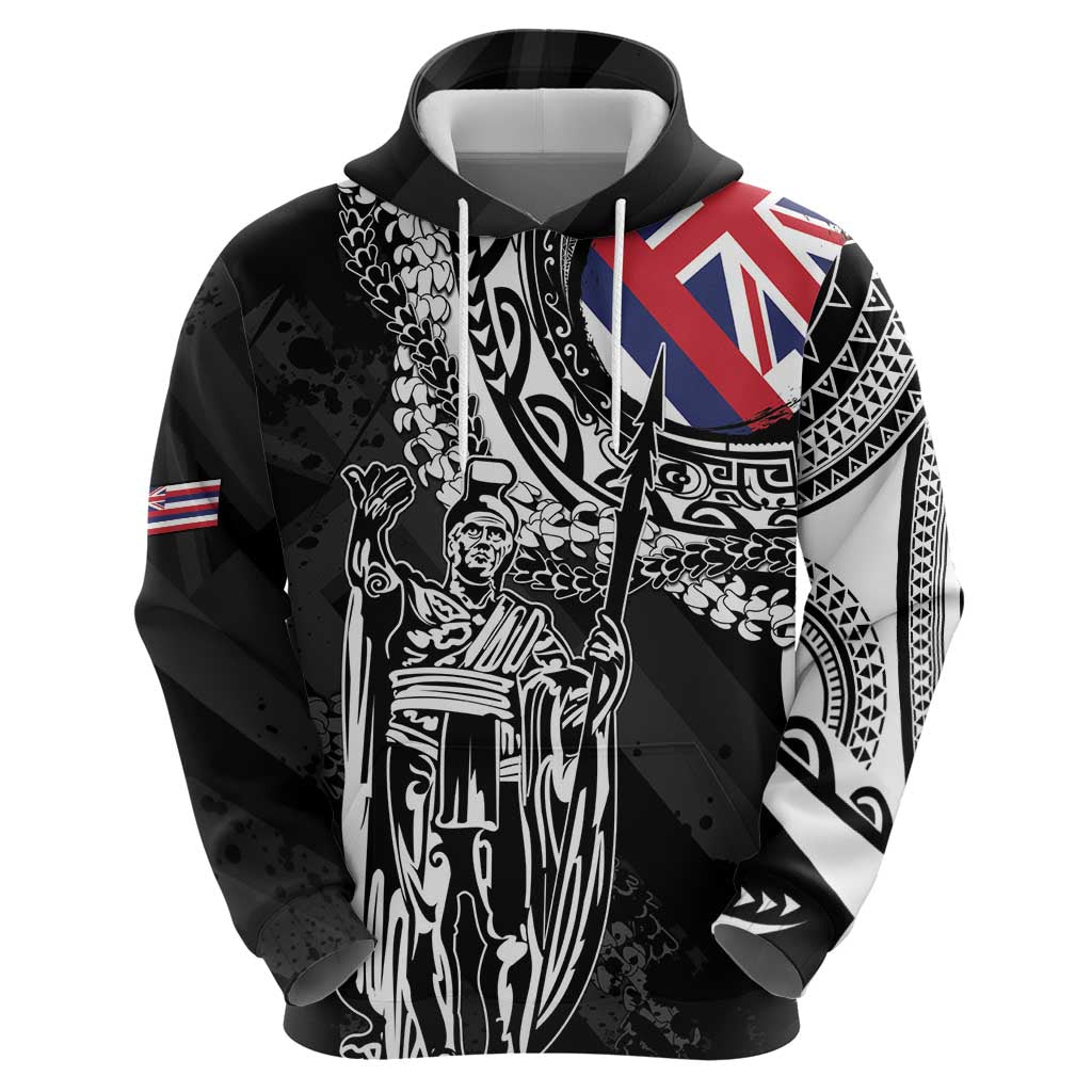 Hawaii King Flag Hoodie Hawaiian Maile Lei - Polynesian Pride