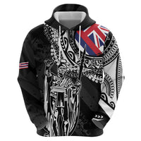 Hawaii King Flag Hoodie Hawaiian Maile Lei - Polynesian Pride