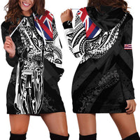 Hawaii King Flag Hoodie Dress Hawaiian Maile Lei - Polynesian Pride