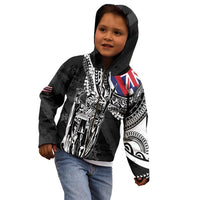 Hawaii King Flag Kid Hoodie Hawaiian Maile Lei - Polynesian Pride