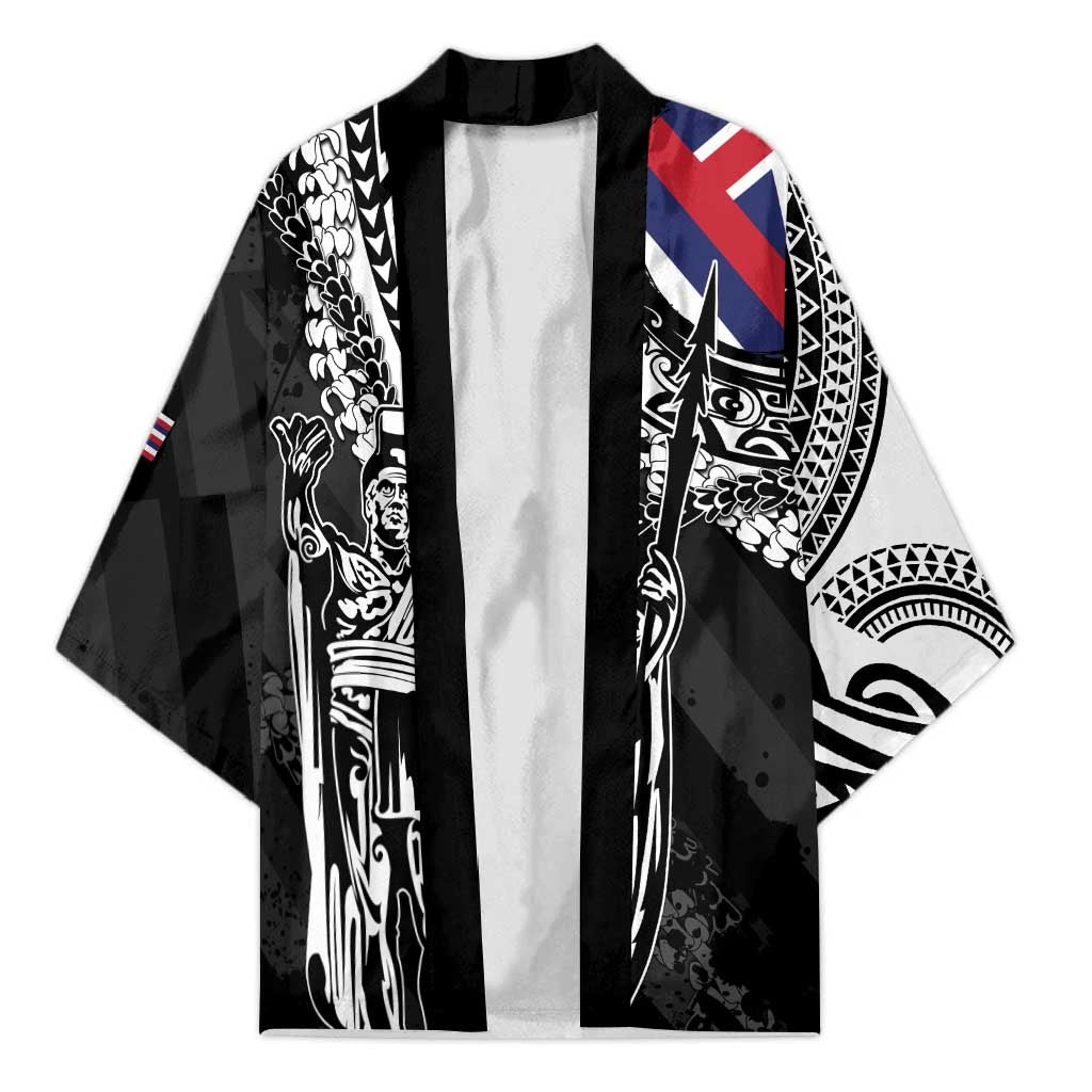 Hawaii King Flag Kimono Hawaiian Maile Lei - Polynesian Pride