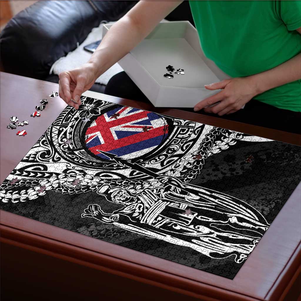 Hawaii King Flag Puzzle Hawaiian Maile Lei - Polynesian Pride