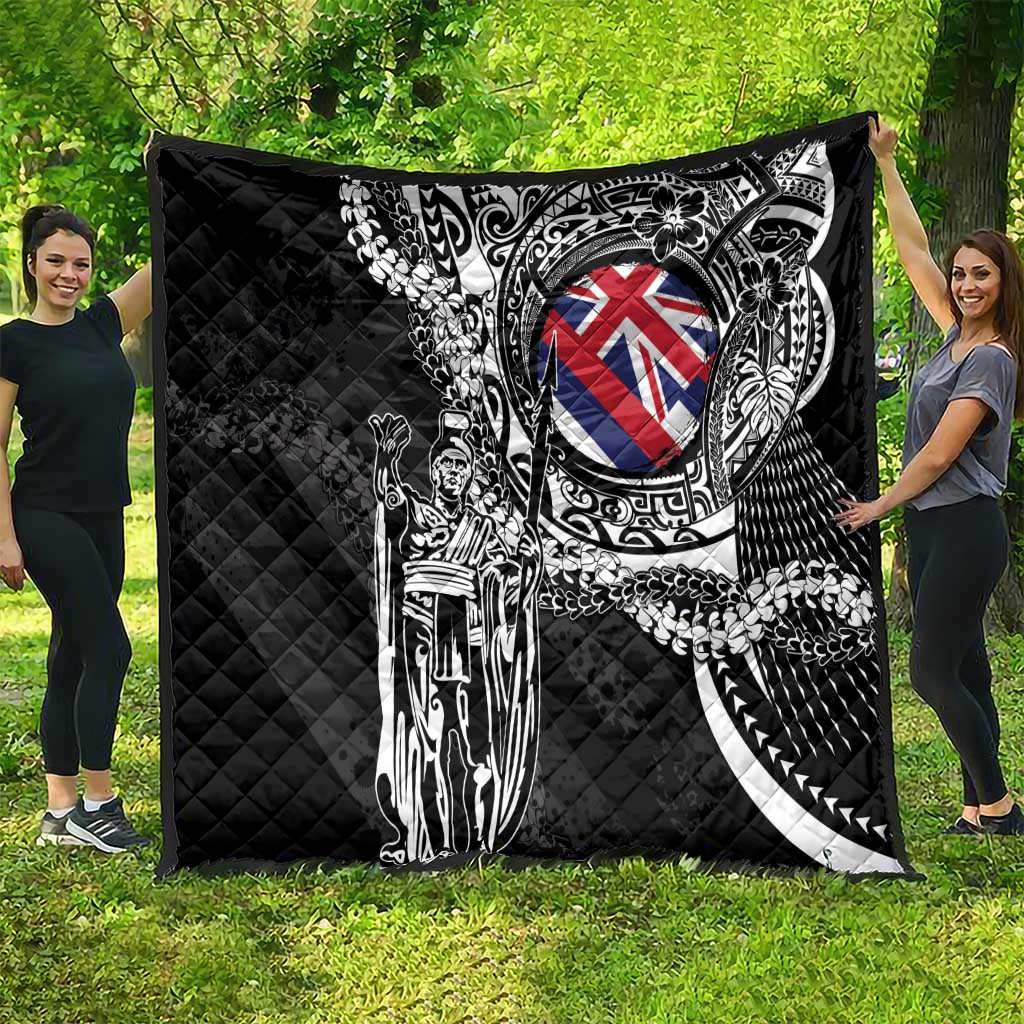 Hawaii King Flag Quilt Hawaiian Maile Lei - Polynesian Pride