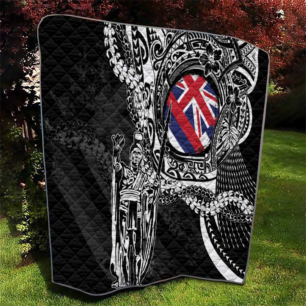 Hawaii King Flag Quilt Hawaiian Maile Lei - Polynesian Pride