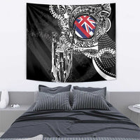 Hawaii King Flag Tapestry Hawaiian Maile Lei - Polynesian Pride
