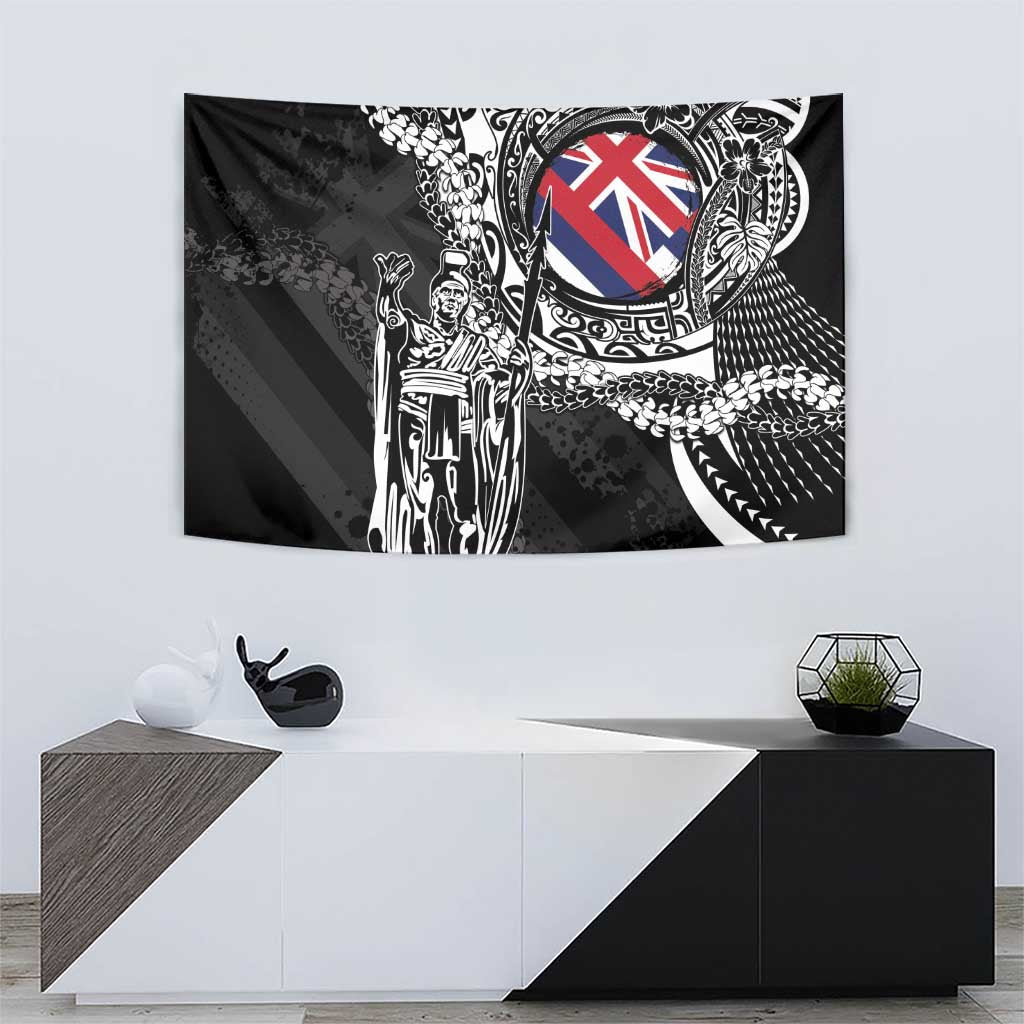 Hawaii King Flag Tapestry Hawaiian Maile Lei - Polynesian Pride