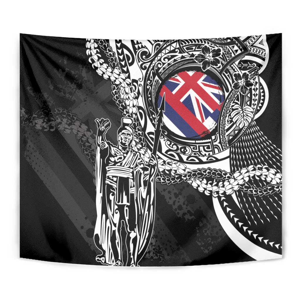 Hawaii King Flag Tapestry Hawaiian Maile Lei - Polynesian Pride