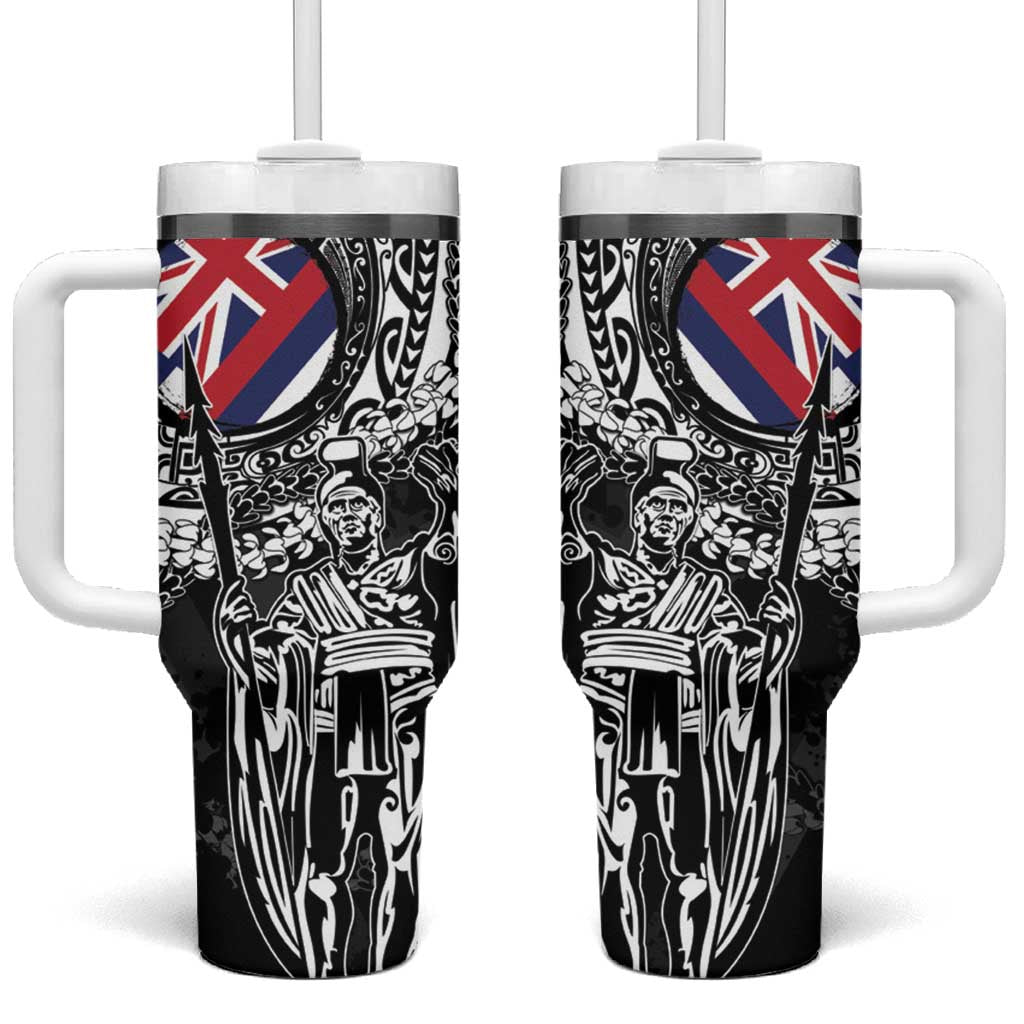 Hawaii King Flag Tumbler With Handle Hawaiian Maile Lei - Polynesian Pride