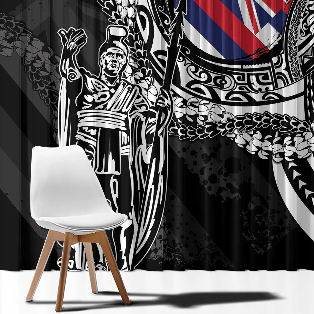 Hawaii King Flag Window Curtain Hawaiian Maile Lei - Polynesian Pride