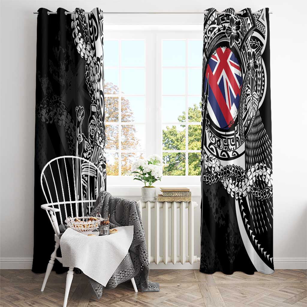 Hawaii King Flag Window Curtain Hawaiian Maile Lei - Polynesian Pride