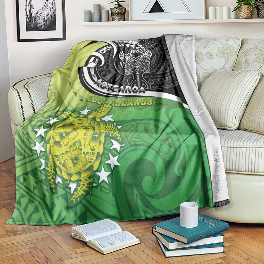 New Zealand Cook Islands Blanket Maori Tiki With Circle Stars Turtle - Polynesian Pride
