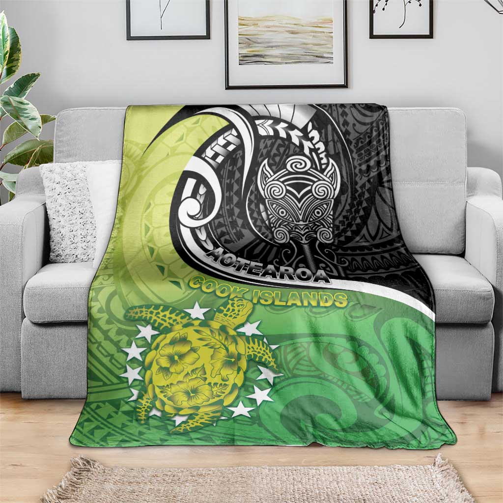 New Zealand Cook Islands Blanket Maori Tiki With Circle Stars Turtle - Polynesian Pride