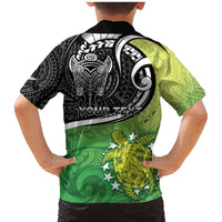 Custom New Zealand Cook Islands Family Matching Mermaid Dress and Hawaiian Shirt Maori Tiki With Circle Stars Turtle - Polynesian Pride
