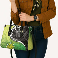 New Zealand Cook Islands Leather Bag Maori Tiki With Circle Stars Turtle - Polynesian Pride