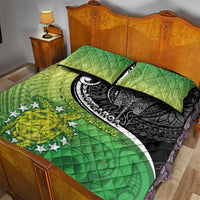 New Zealand Cook Islands Quilt Bed Set Maori Tiki With Circle Stars Turtle - Polynesian Pride