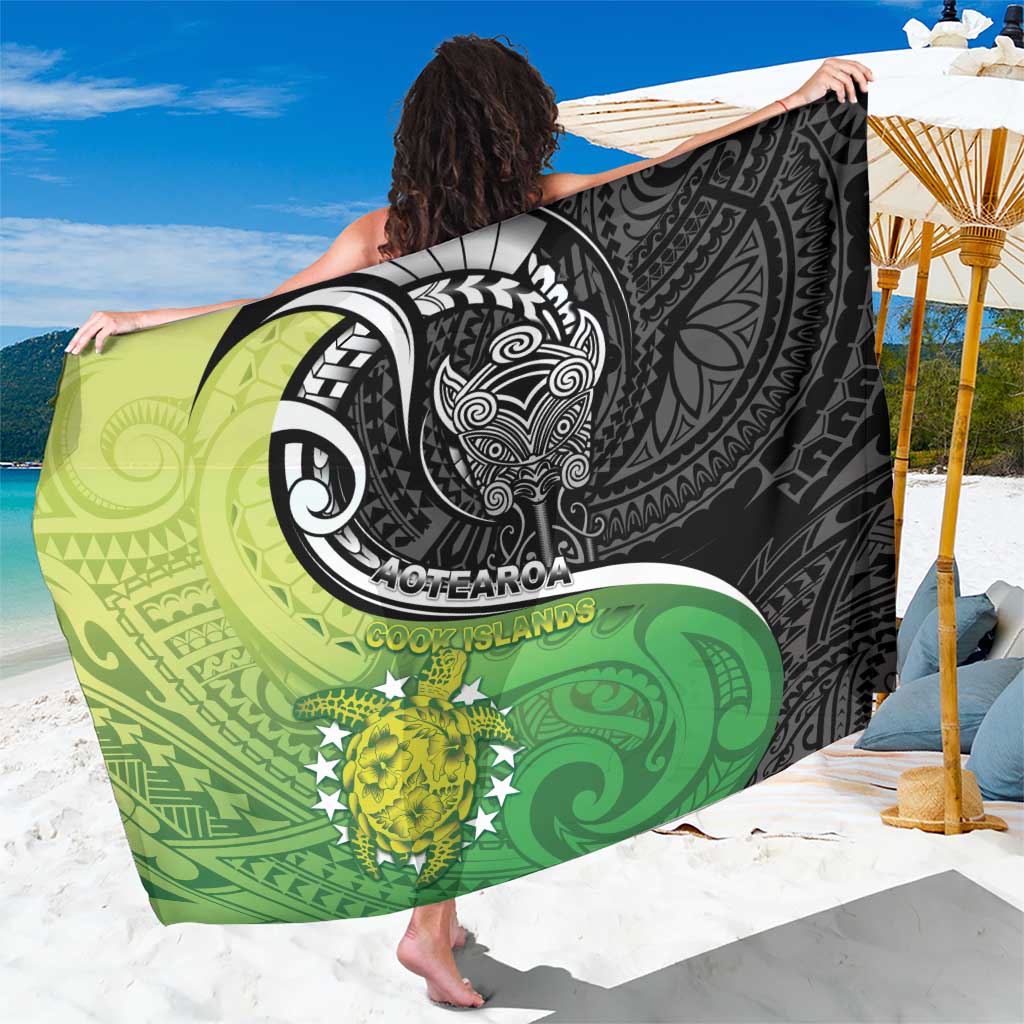 New Zealand Cook Islands Sarong Maori Tiki With Circle Stars Turtle - Polynesian Pride