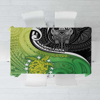 New Zealand Cook Islands Tablecloth Maori Tiki With Circle Stars Turtle - Polynesian Pride