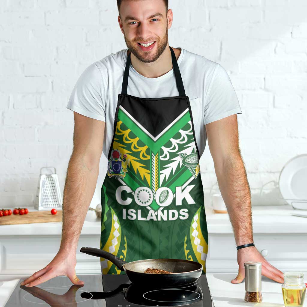 Cook Islands Rugby Apron Unique Style Green Version - Polynesian Pride
