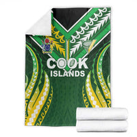 Cook Islands Rugby Blanket Unique Style Green Version - Polynesian Pride