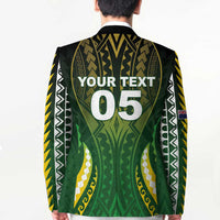 Custom Cook Islands Rugby Blazer Unique Style Green Version - Polynesian Pride