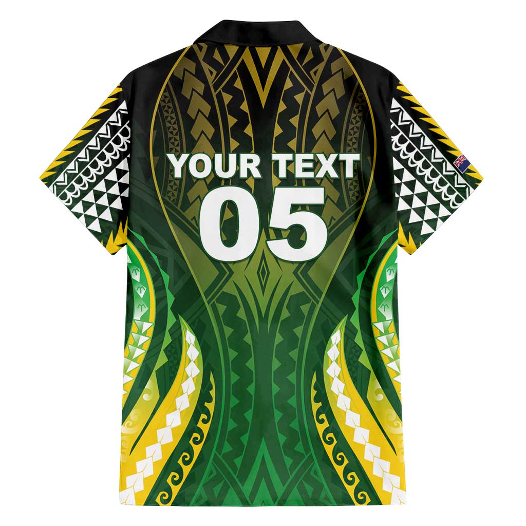 Custom Cook Islands Rugby Family Matching Puletasi and Hawaiian Shirt Unique Style Green Version - Polynesian Pride