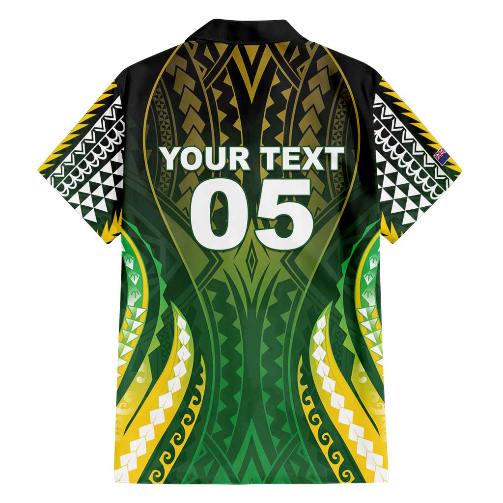 Custom Cook Islands Rugby Hawaiian Shirt Unique Style Green Version - Polynesian Pride