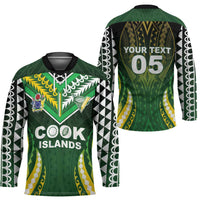 Custom Cook Islands Rugby Hockey Jersey Unique Style Green Version - Polynesian Pride