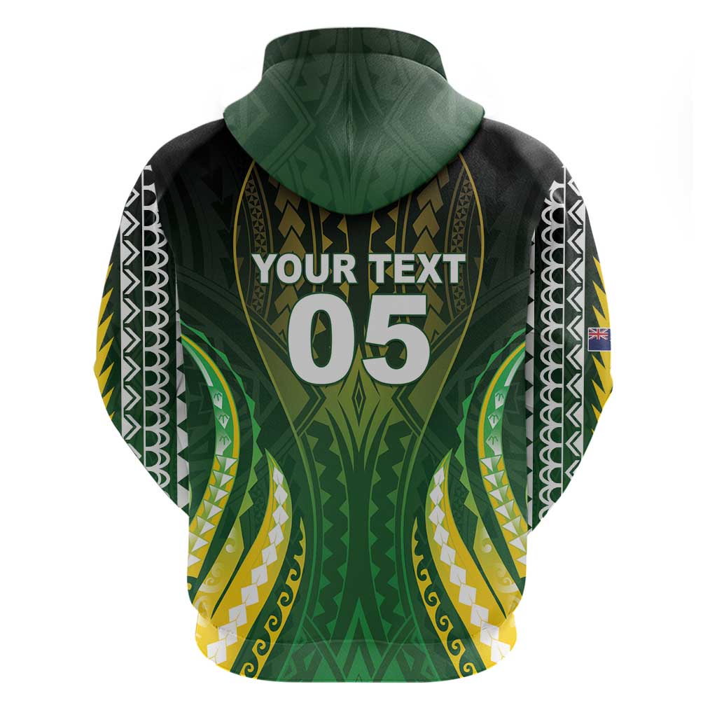 Custom Cook Islands Rugby Hoodie Unique Style Green Version - Polynesian Pride