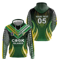 Custom Cook Islands Rugby Hoodie Unique Style Green Version - Polynesian Pride