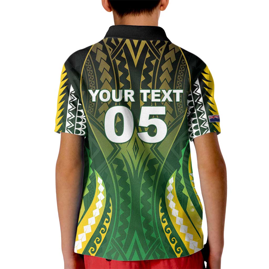 Custom Cook Islands Rugby Kid Polo Shirt Unique Style Green Version - Polynesian Pride