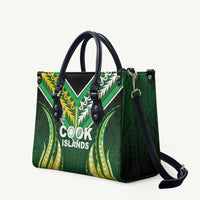 Cook Islands Rugby Leather Bag Unique Style Green Version - Polynesian Pride