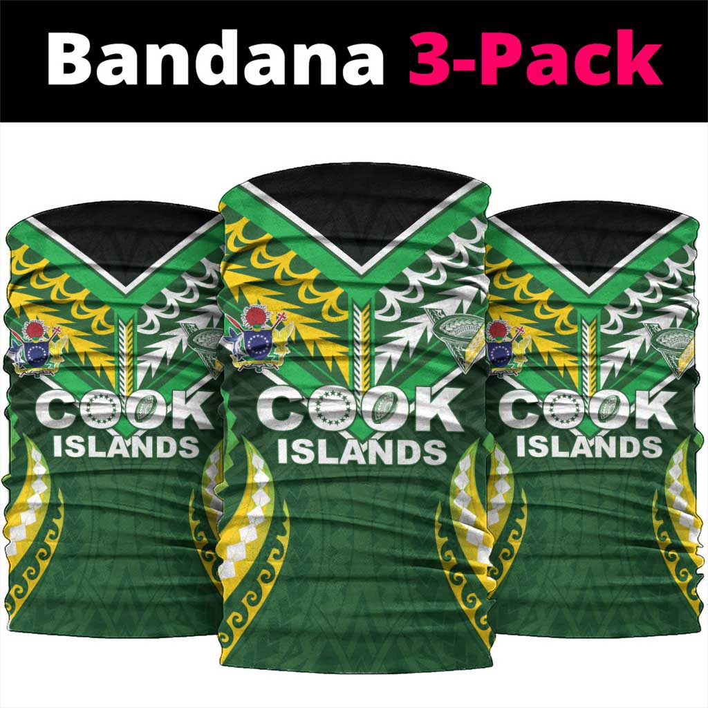 Cook Islands Rugby Neck Gaiter Unique Style Green Version - Polynesian Pride
