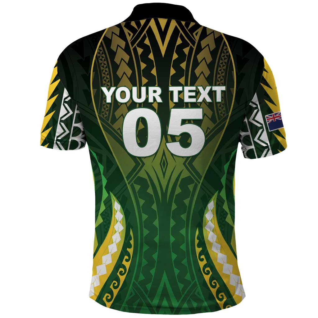 Custom Cook Islands Rugby Polo Shirt Unique Style Green Version - Polynesian Pride