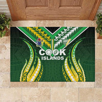 Cook Islands Rugby Rubber Doormat Unique Style Green Version - Polynesian Pride