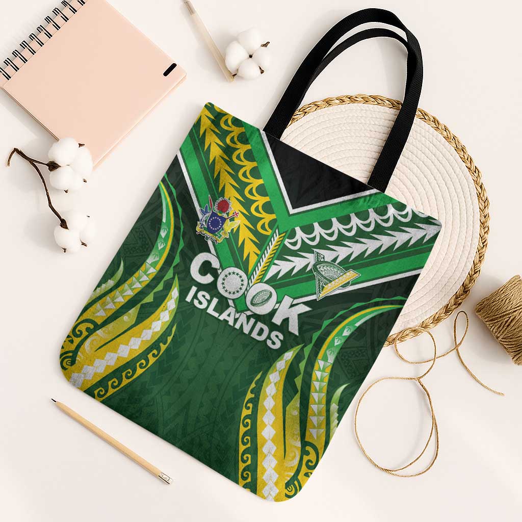 Cook Islands Rugby Tote Bag Unique Style Green Version - Polynesian Pride
