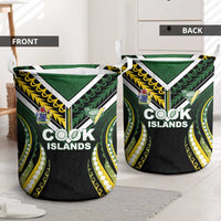 Cook Islands Rugby Laundry Basket Unique Style Black Version - Polynesian Pride