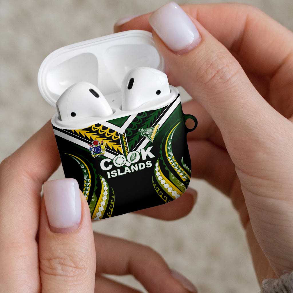 Cook Islands Rugby AirPods Case Unique Style Black Version - Polynesian Pride