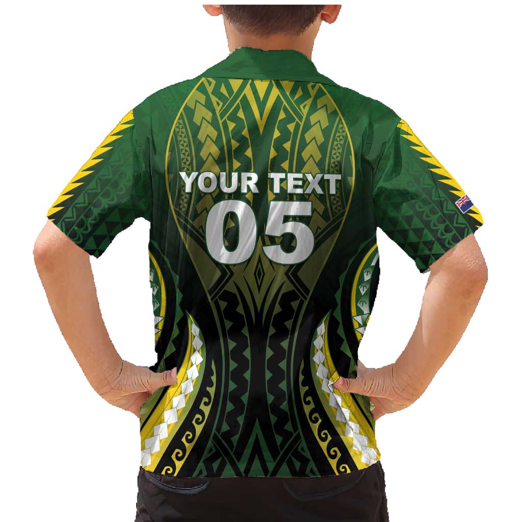 Custom Cook Islands Rugby Family Matching Mermaid Dress and Hawaiian Shirt Unique Style Black Version - Polynesian Pride