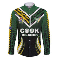 Custom Cook Islands Rugby Family Matching Short Sleeve Bodycon Dress and Hawaiian Shirt Unique Style Black Version - Polynesian Pride