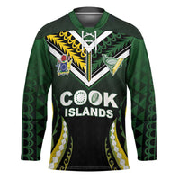 Custom Cook Islands Rugby Hockey Jersey Unique Style Black Version - Polynesian Pride