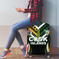 Cook Islands Rugby Luggage Cover Unique Style Black Version - Polynesian Pride