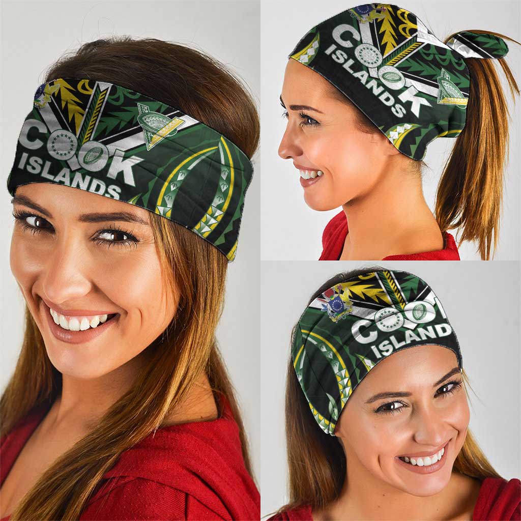 Cook Islands Rugby Neck Gaiter Unique Style Black Version - Polynesian Pride