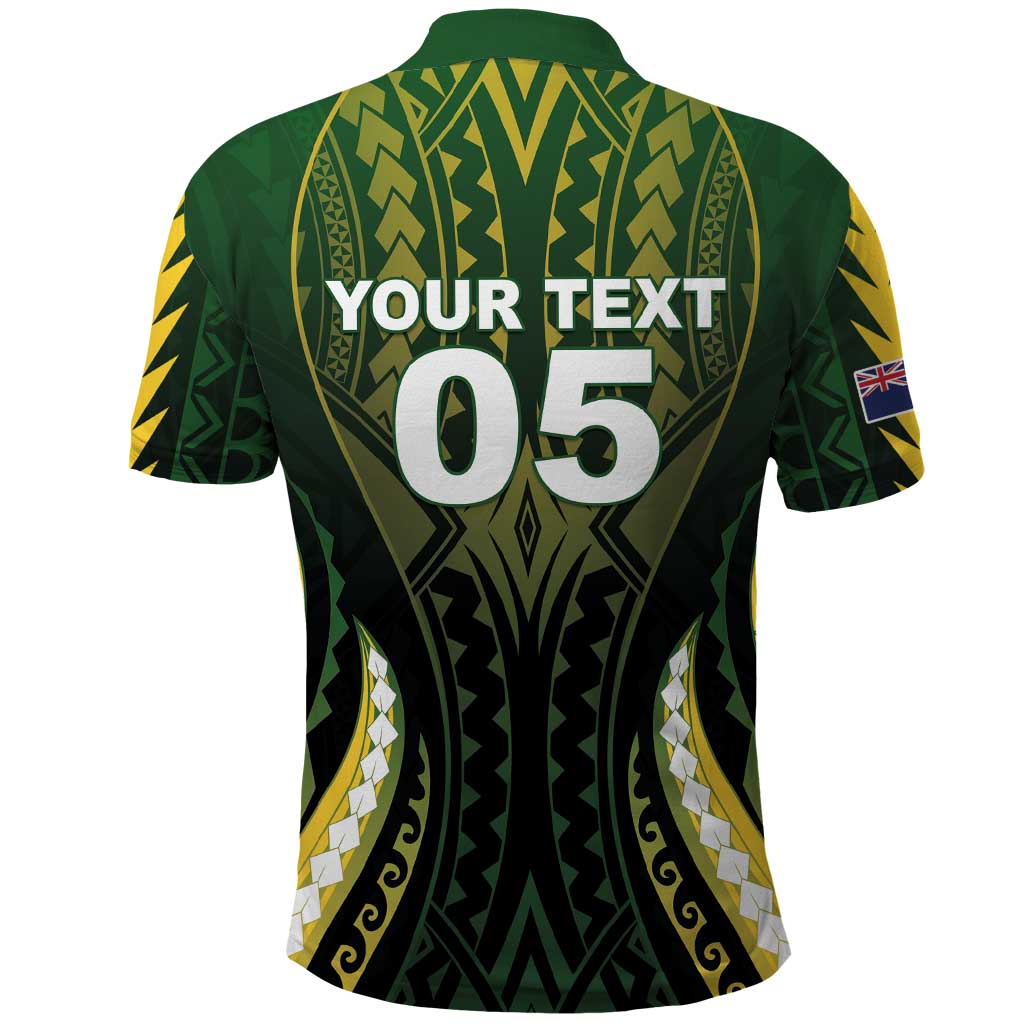 Custom Cook Islands Rugby Polo Shirt Unique Style Black Version - Polynesian Pride