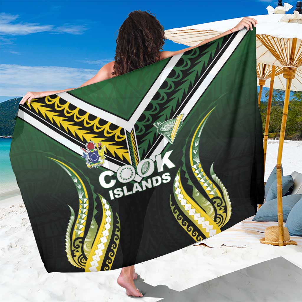 Cook Islands Rugby Sarong Unique Style Black Version - Polynesian Pride