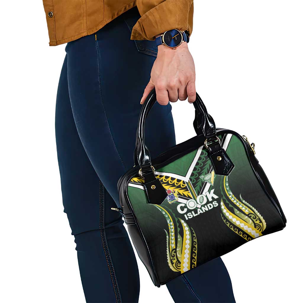 Cook Islands Rugby Shoulder Handbag Unique Style Black Version - Polynesian Pride